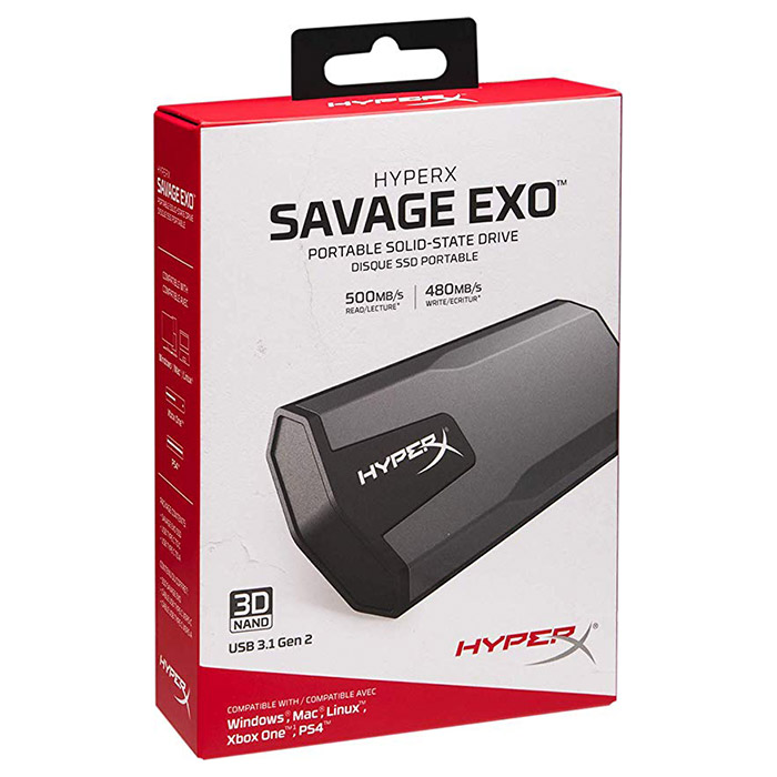 Портативный SSD диск HYPERX Savage Exo 480GB USB3.1 (SHSX100/480G)