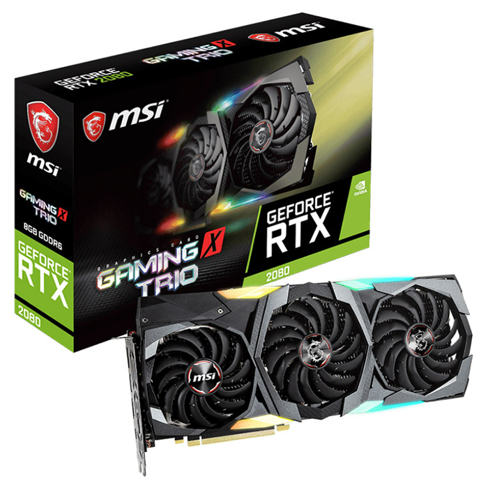 Відеокарта MSI GeForce RTX 2080 8GB GDDR6 256-bit Gaming X Trio (RTX 2080 GAMING X TRIO)