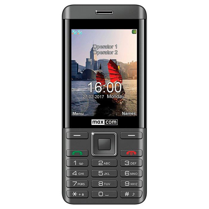 Мобильный телефон MAXCOM Classic MM236 Black/Silver
