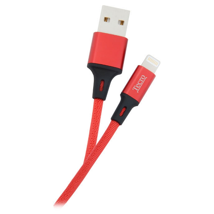 Кабель TECRO USB2.0 AM/Apple Lightning 1м (LT-0100RD)