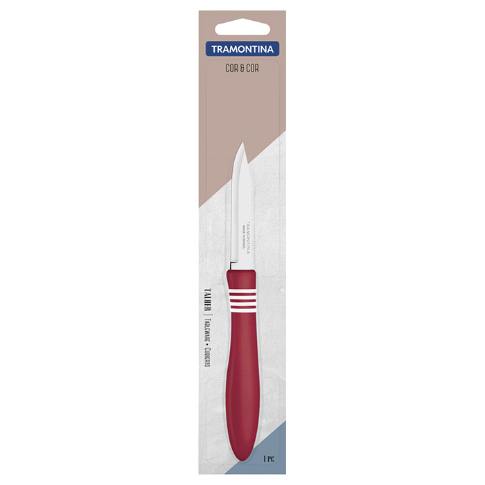 Нож кухонный для овощей TRAMONTINA Cor & Cor Red 76мм (23461/173)