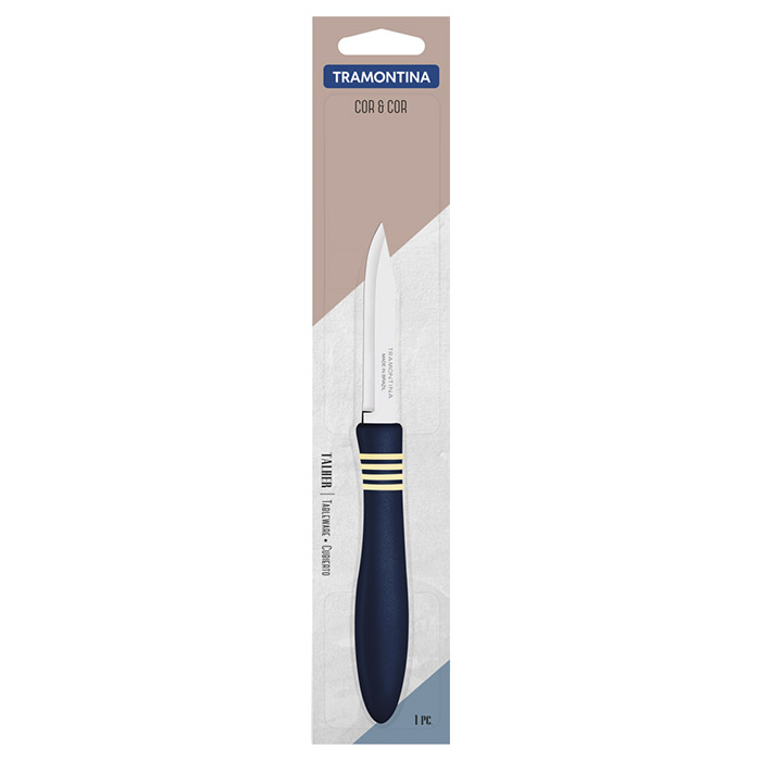 Нож кухонный для овощей TRAMONTINA Cor & Cor Blue 76мм (23461/133)