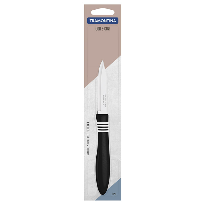 Нож кухонный для овощей TRAMONTINA Cor & Cor Black 76мм (23461/103)