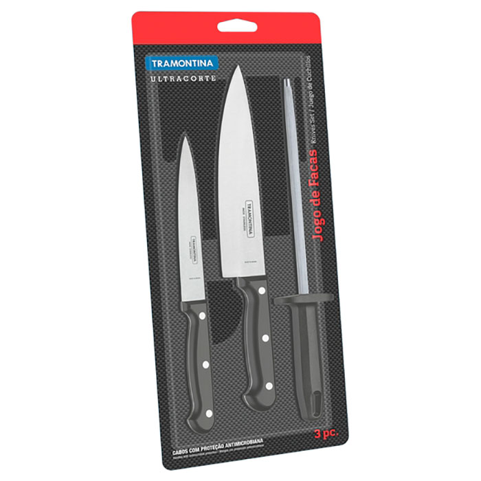 Набір кухонних ножів TRAMONTINA Ultracorte 3пр (23899/072)