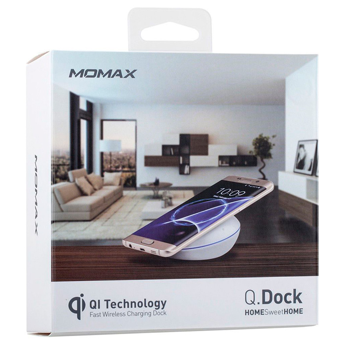 Беспроводное зарядное устройство MOMAX Q.Dock Wireless Charger White (UD2W)