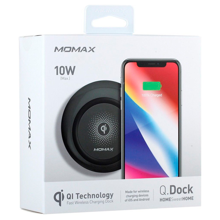 Беспроводное зарядное устройство MOMAX Q.Dock Wireless Charger Black (UD2D)