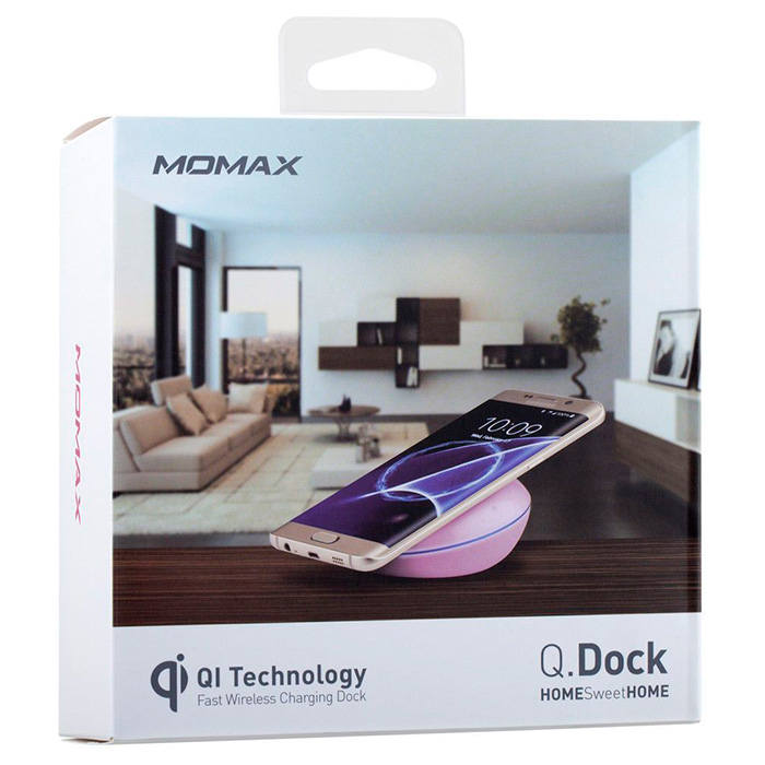 Беспроводное зарядное устройство MOMAX Q.Dock Wireless Charger Pink (UD2P)