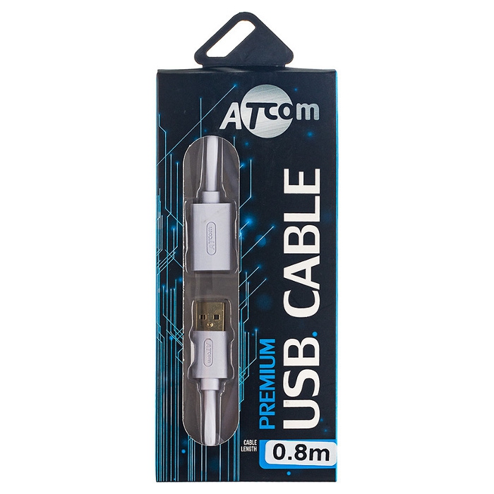 Кабель-удлинитель ATCOM USB2.0 AM/AF 0.8м (13424)