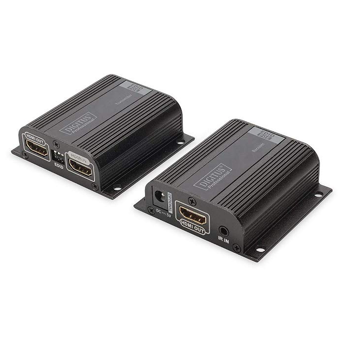 Подовжувач HDMI по крученій парі DIGITUS v1.2 Black (DS-55100-1)