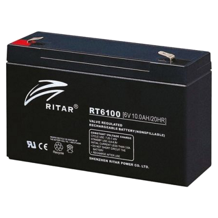 Аккумуляторная батарея RITAR RT6100 (6В, 10Ач)