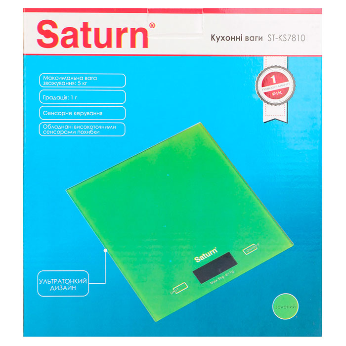 Кухонные весы SATURN ST-KS7810 Green