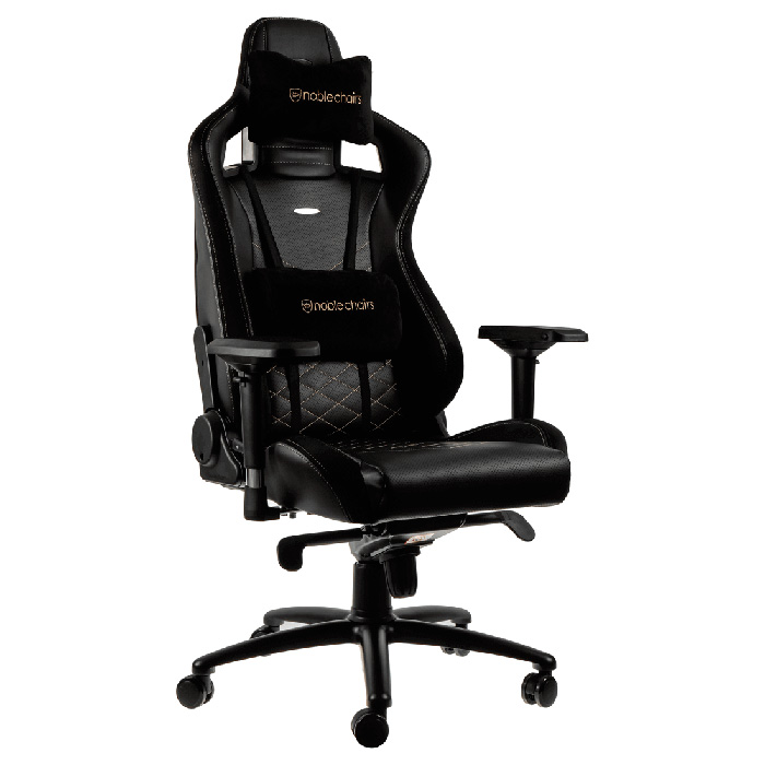 Кресло геймерское NOBLECHAIRS Epic Black/Gold (GAGC-038)