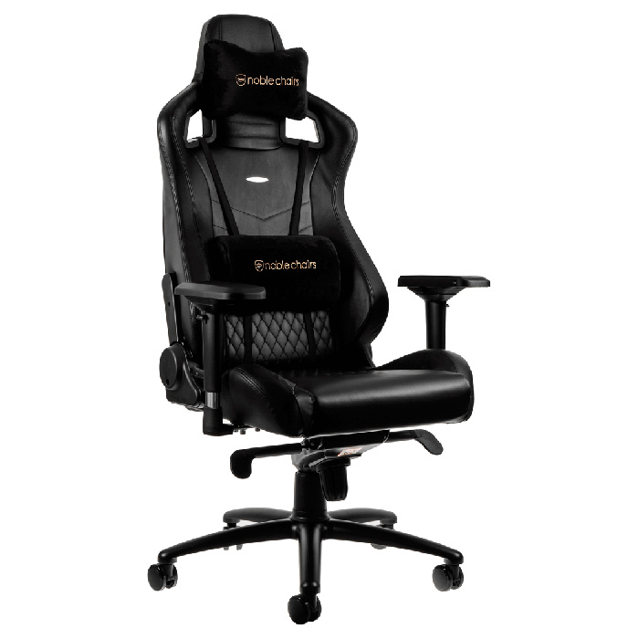 Крісло геймерське NOBLECHAIRS Epic Real Leather Black (GAGC-033)