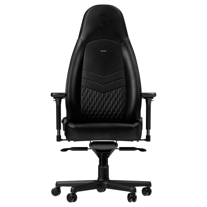 Крісло геймерське NOBLECHAIRS Icon Real Leather Black (GAGC-090)