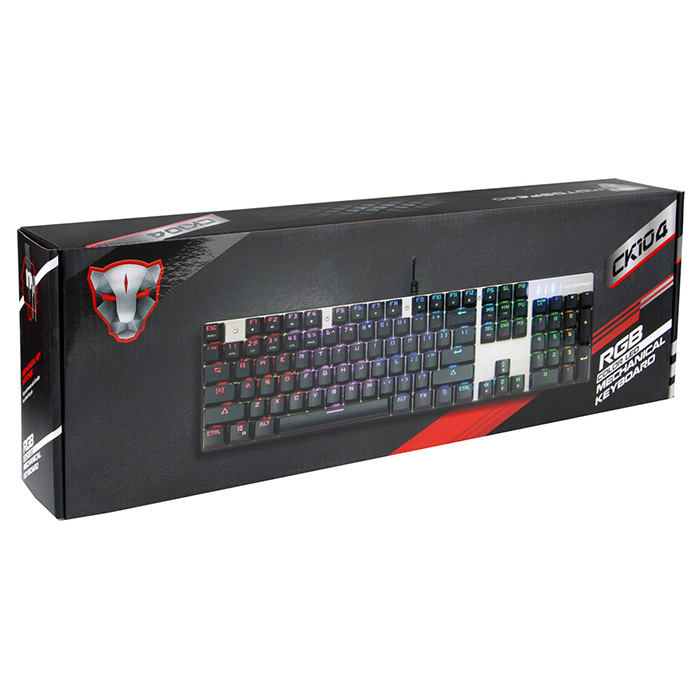 Клавіатура MOTOSPEED CK104 Red Switch Silver/Black (MTCK104MR)