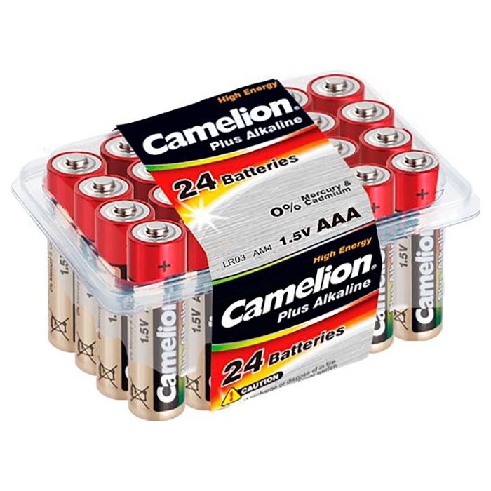 Батарейка CAMELION Plus Alkaline AAA 24шт/уп (11102403)