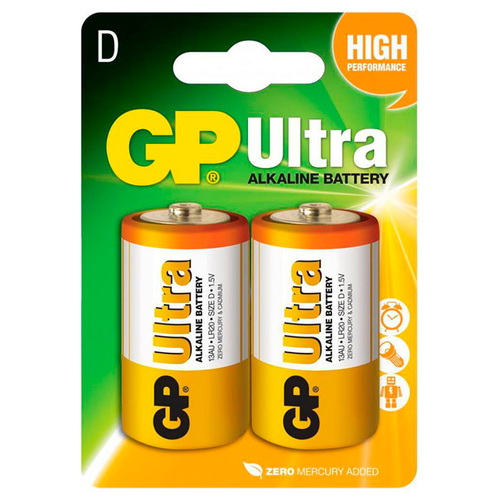Батарейка GP Ultra D 2шт/уп (13AU-U2)