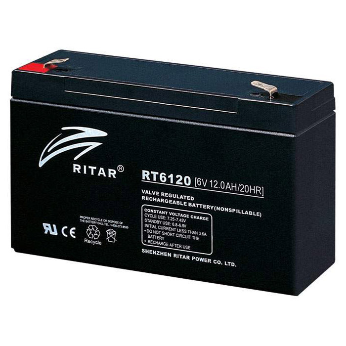 Акумуляторна батарея RITAR RT6120A (6В, 12Агод)