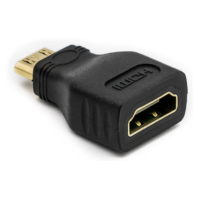 Адаптер POWERPLANT Mini-HDMI - HDMI Black (CA911080)