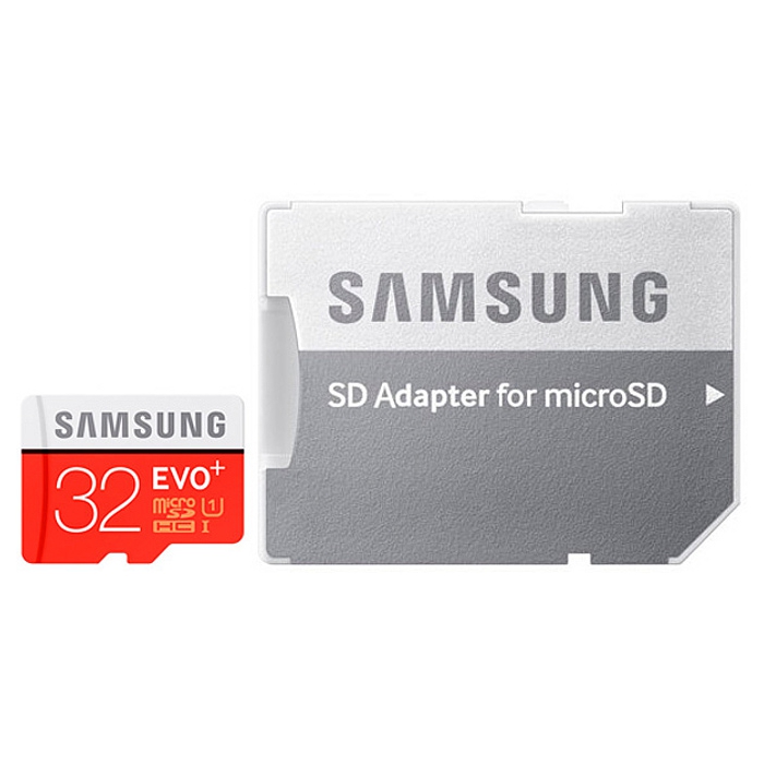 Карта памяти SAMSUNG microSDHC EVO Plus 32GB UHS-I Class 10 + SD-adapter (MB-MC32GA/RU)