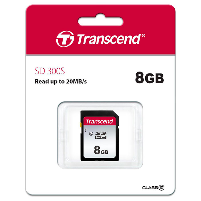 Карта памяти TRANSCEND SDHC 300S 8GB Class 10 (TS8GSDC300S)