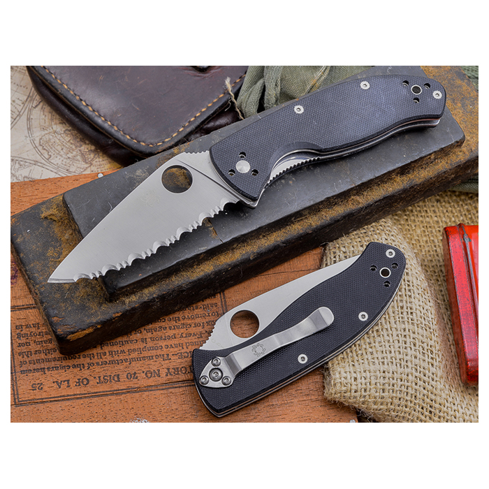 Складной нож SPYDERCO Tenacious Serrated (C122GS)