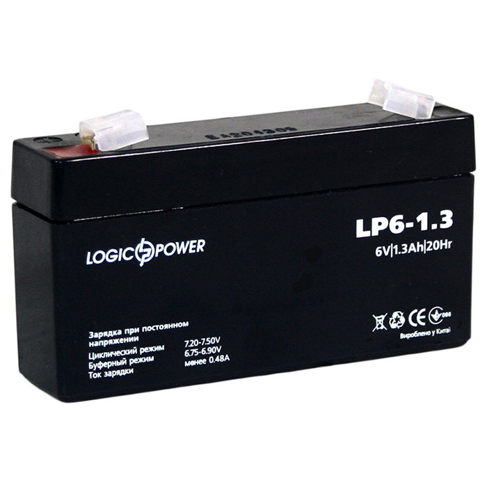 Акумуляторна батарея LOGICPOWER LP 6 - 1.3 AH (6В 1.3Ач)