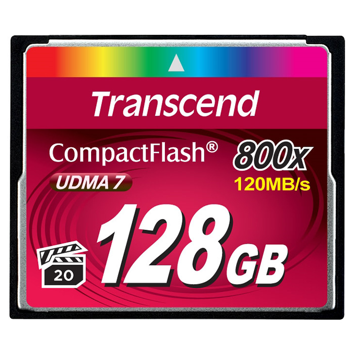 Карта пам'яті TRANSCEND CompactFlash Premium 128GB 800x (TS128GCF800)