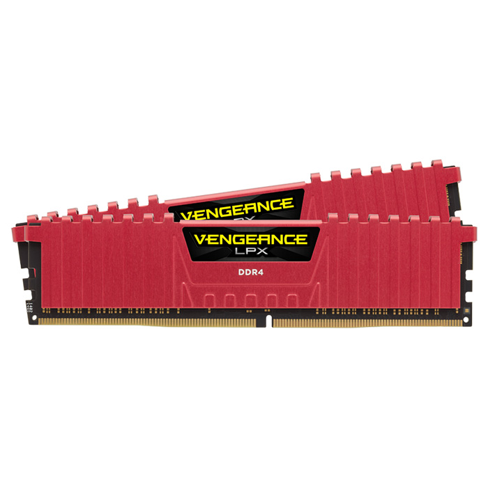 Модуль пам'яті CORSAIR Vengeance LPX Red DDR4 2666MHz 32GB Kit 2x16GB (CMK32GX4M2A2666C16R)