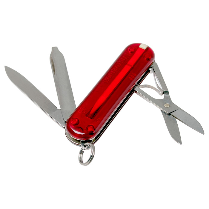 Швейцарський ніж VICTORINOX Classic SD Transparent Red (0.6223.T)