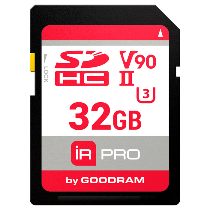 Карта памяти GOODRAM SDHC IRDM Pro S9B0 32GB UHS-II U3 V90 (IRP-S9B0-0320R11)