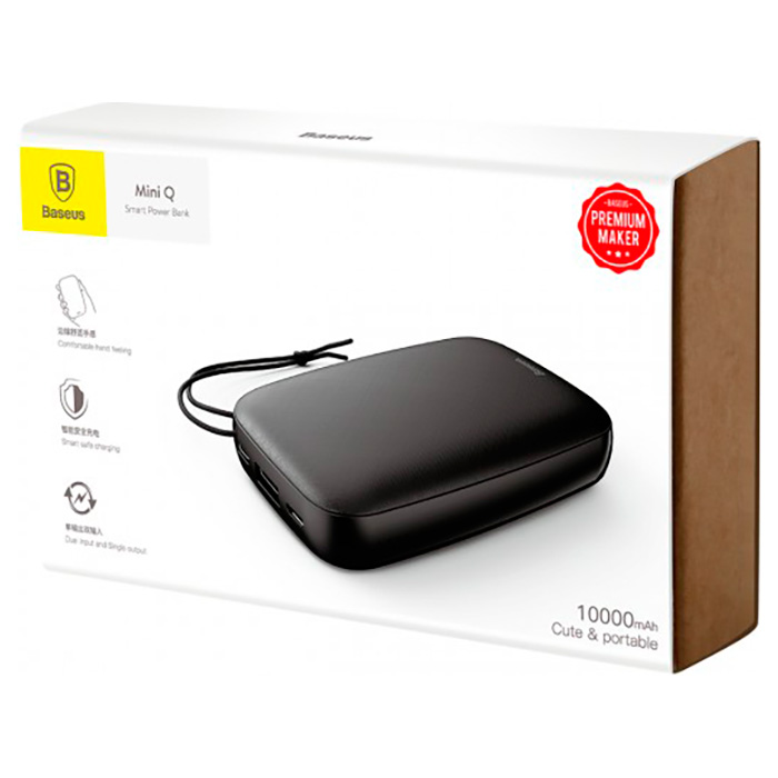 Повербанк BASEUS Mini Q Powerbank 10000mAh Black (PPALL-BXQ01)