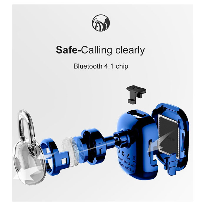 Bluetooth гарнитура BASEUS Encok Mini A02 Blue (NGA02-03)
