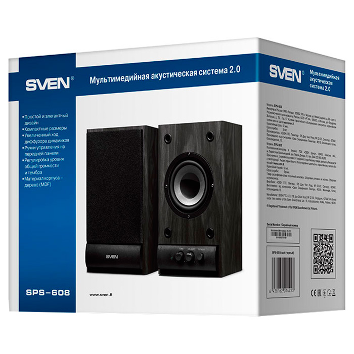 Акустическая система SVEN SPS-608 Black (00460186)