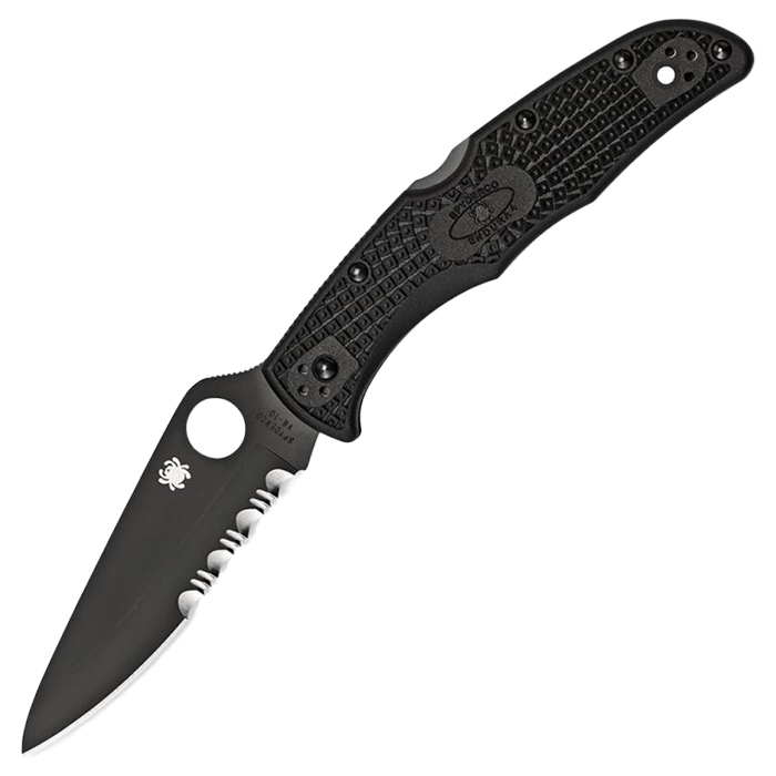 Складаний ніж SPYDERCO Endura 4 Half Serrated Black Blade (C10PSBBK)