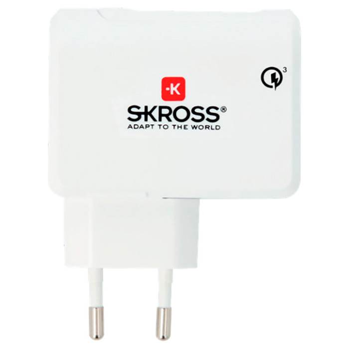 Зарядний пристрій SKROSS Wall Charger 1xUSB-A, QC3.0 White (2.800121)