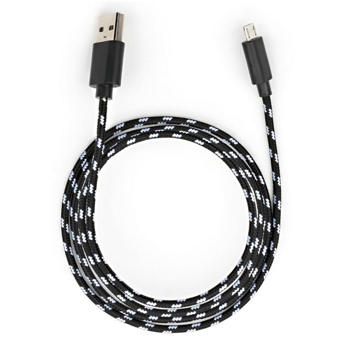 Кабель VINGA USB2.0 AM/Micro-BM Black 1м (VCPDCMBN31BK)