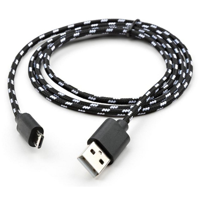 Кабель VINGA USB2.0 AM/Micro-BM Black 1м (VCPDCMBN31BK)