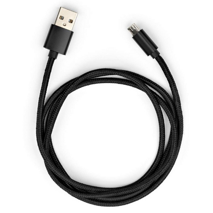 Кабель VINGA USB2.0 AM/Micro-BM Black 1м (VCPDCMNB1BK)