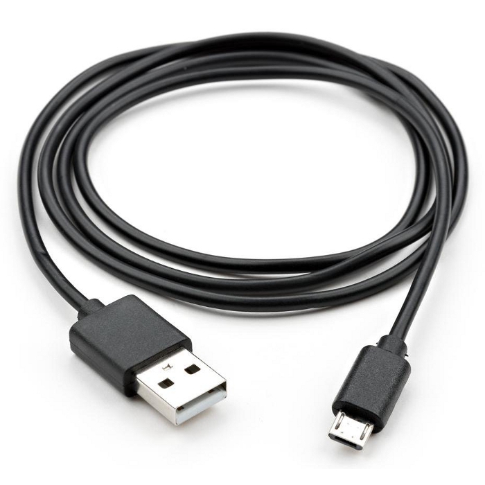 Кабель VINGA USB2.0 AM/Micro-BM Black 1м (VCPDCM1BK)