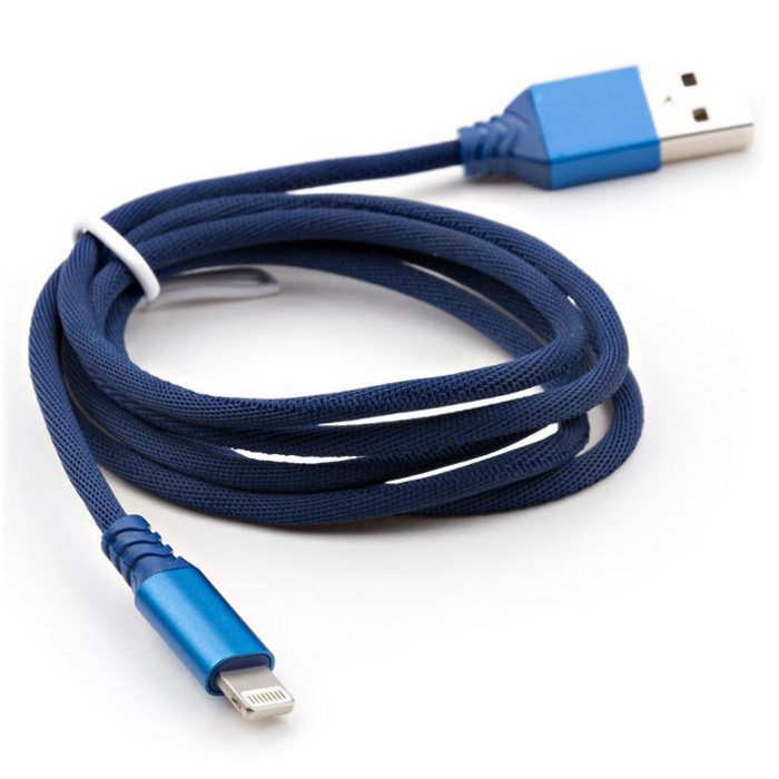 Кабель VINGA USB2.0 AM/Apple Lightning Blue 1м (VCPDCLNB21B)