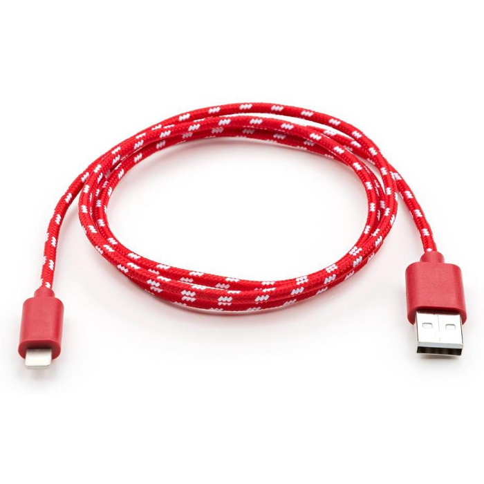 Кабель VINGA USB2.0 AM/Apple Lightning Red 1м (VCPDCLNB31R)