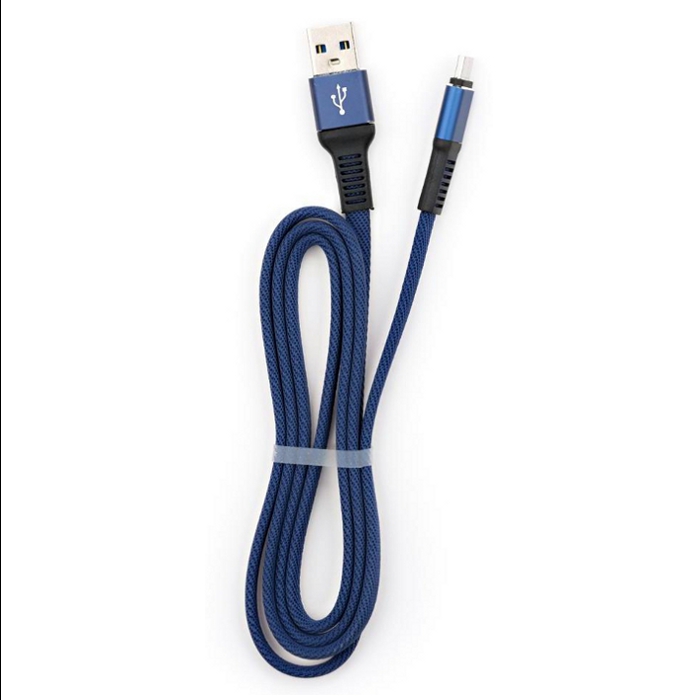 Кабель VINGA USB2.0 AM/Micro-BM Blue 1м (VCPDCMFNB1B)