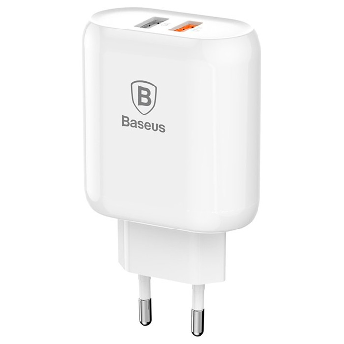 Зарядний пристрій BASEUS Bojure Series Dual USB 18W White (CCALL-AG02)