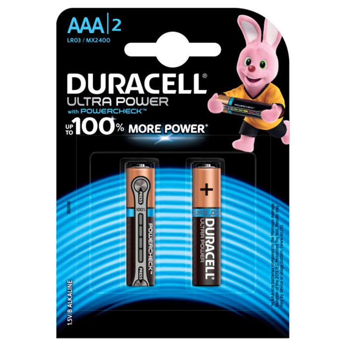 Батарейка DURACELL Ultra Power AAA 2шт/уп (5007843)