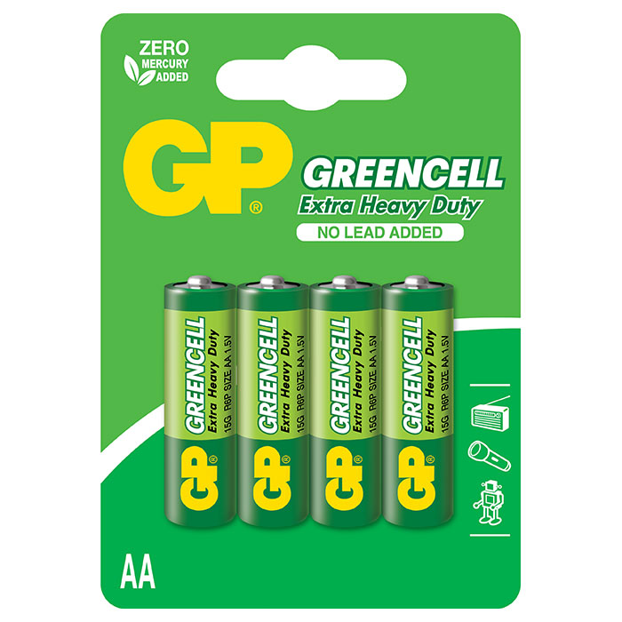 Батарейка GP Greencell AA 4шт/уп (15G-C4)