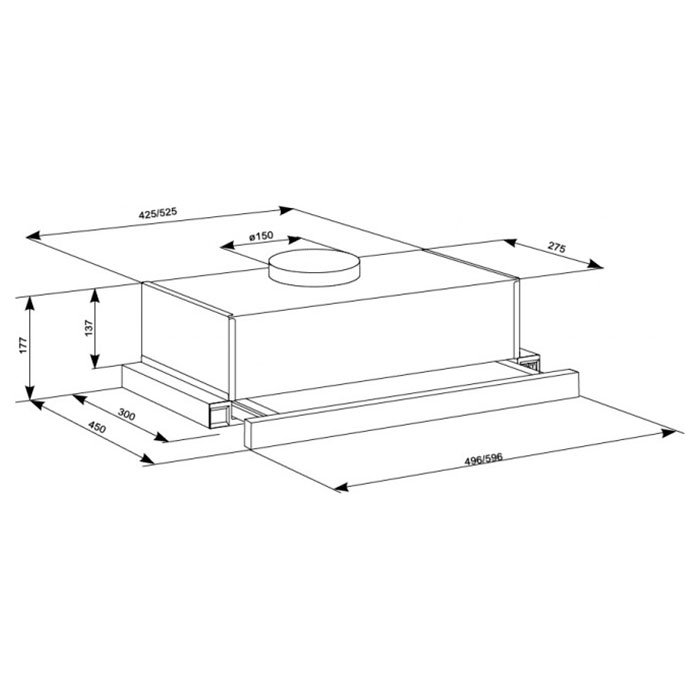 Вытяжка ELEYUS Cyclon 700 50 WH