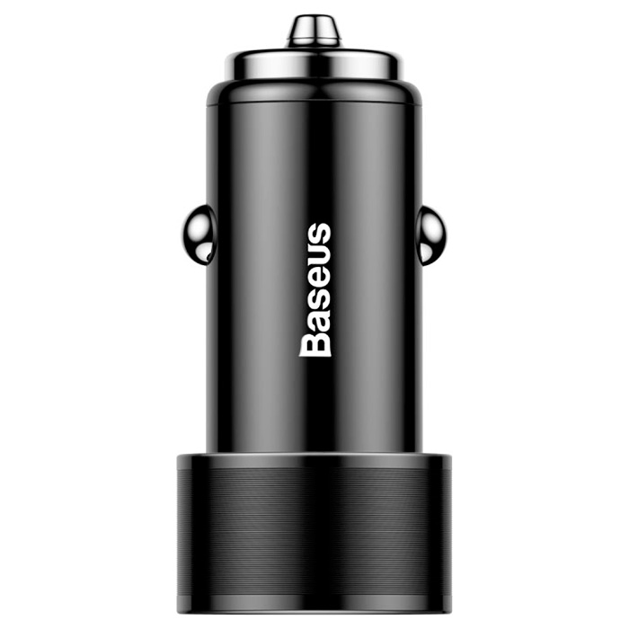 Автомобильное зарядное устройство BASEUS Small Screw Dual-USB Black (CAXLD-B01)