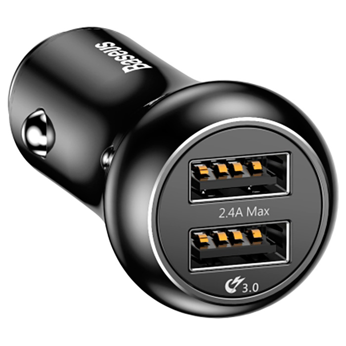 Автомобильное зарядное устройство BASEUS Gentry Series Dual-U Quick Charge Car Charger Black (CCALL-GC01)