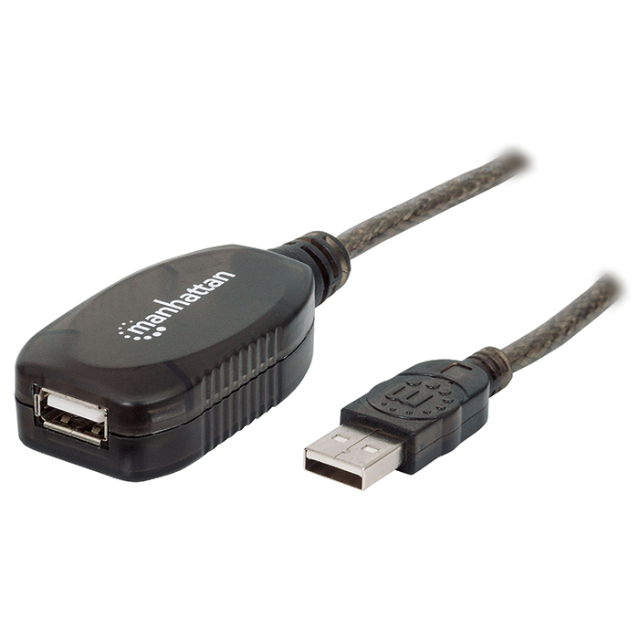Активный USB удлинитель MANHATTAN USB 2.0 AM/AF 10м (150248)